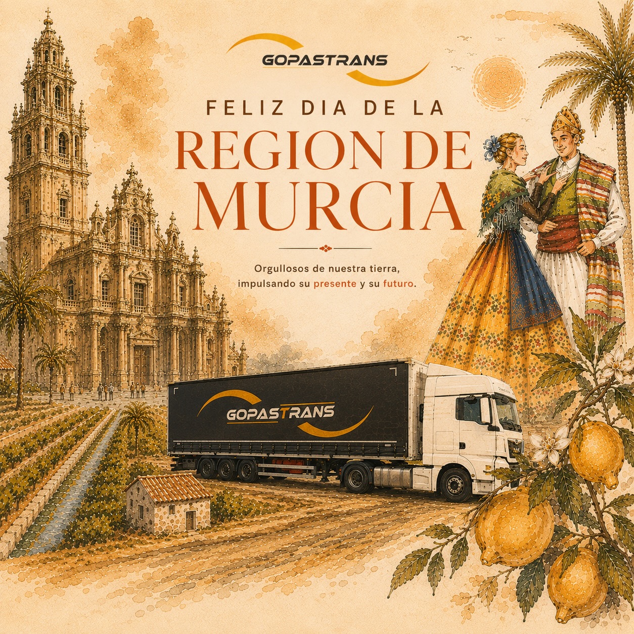 Orgullosos de nuestras raíces.
Hoy celebramos el Día de la Región de Murcia, una tierra de esfuerzo, tradición y crecimiento que nos impulsa a seguir avanzando cada día.